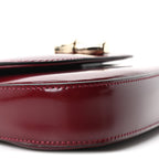 Shiny Calfskin Small Bamboo Night Bag Rosso Ancora