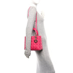 Lambskin Cannage Medium Lady Dior Pink