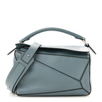 Calfskin Small Puzzle Bag Stone Blue