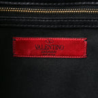 Vitello Large Glam Lock Rockstud Flap Black
