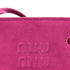Camoscio Mini Drawstring Bag Fuxia