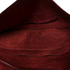 Shiny Lambskin Soft Triomphe Half Moon Bag Syrah