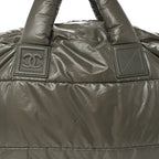 Nylon Quilted Coco Cocoon Reversible Tote Grey