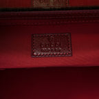 GG Supreme Monogram Ancora Calfskin Vanity Cosmetic Case Beige Ebony Rosso