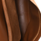 Suede Calfskin Souplissimo Maxi Flap Camel