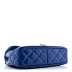 Patent Quilted Large Coco Shine Flap Blue
