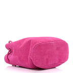 Camoscio Mini Drawstring Bag Fuxia