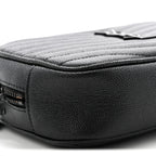 Grain De Poudre Matelasse Monochrome Monogram Mini Lou Camera Bag Black