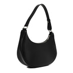 Calfskin Ava Logo Shoulder Bag Black