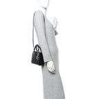 Patent Cannage Mini Lady Dior Black