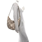 Empreinte Monogram Giant Loop Hobo Dove Gray Cream
