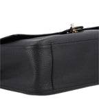 Grained Calfskin Small Souplissimo Maxi Flap Black