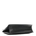 Smooth Calfskin Medium Clasp Shoulder Bag Black