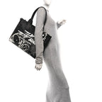 X FUTURA Grained Calfskin Large The Tote Bag Black
