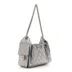 Metallic Caviar Quilted Mini Chanel 25 Handbag Anthracite