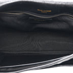 Crinkled Calfskin Matelasse Monogram Medium Niki Chain Satchel Black