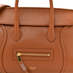 Supple Shiny Lambskin Little New Luggage Soft Tan