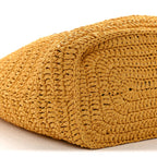 Raffia Rive Gauche Tote Yellow