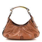 Calfskin Metal Mombasa Hobo Beige