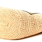 Calfskin Raffia Paulas Ibiza Pochette Bag Natural Tan