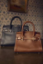 Town & Country - Micro Top Handle Bag - Tan Pebbled Leather