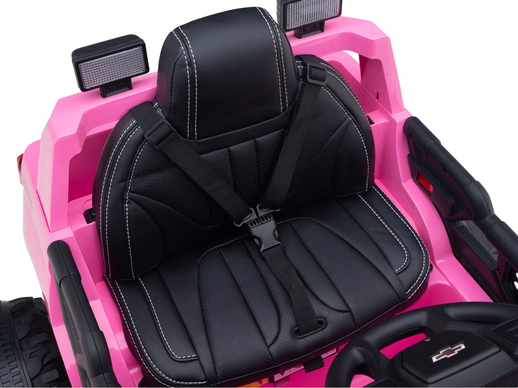 24V Chevrolet Silverado Lifted Ride On Truck with Remote Control – Pink