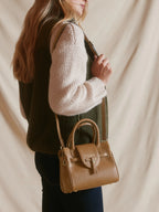 Mini Windsor Handbag - Pebbled Tan Leather