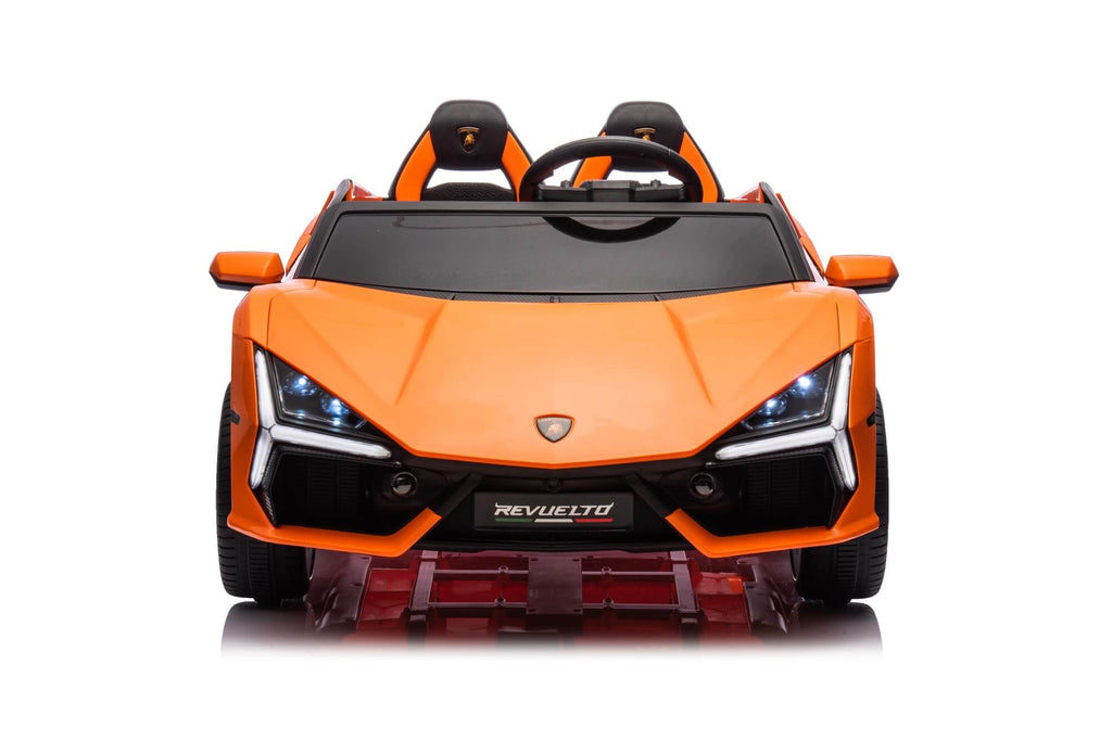 24V / 9 MPH Lamborghini Revuelto Two-Seater Kids Ride On Car – Orange