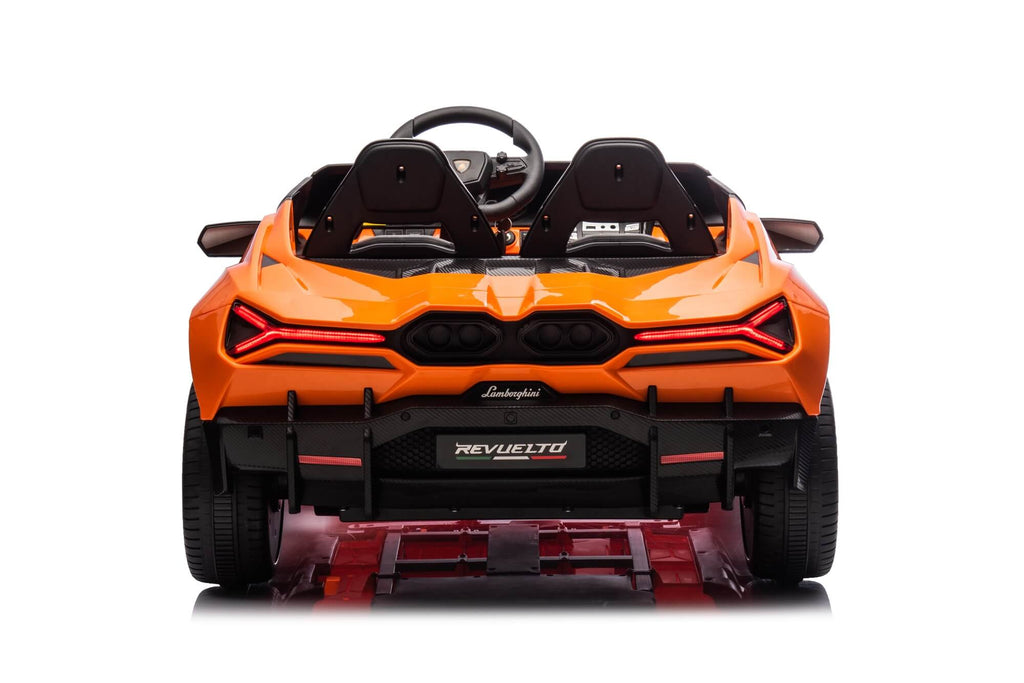 24V / 9 MPH Lamborghini Revuelto Two-Seater Kids Ride On Car – Orange