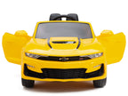 12V Chevrolet Camaro 2SS Kids Ride On Car with Remote Control - Yellow