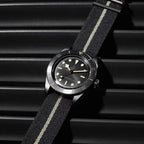 Black Bay Ceramic 41mm - Black on Hybrid Leather/Rubber Strap w/ Extra Fabric Strap