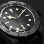 Black Bay Ceramic 41mm - Black on Hybrid Leather/Rubber Strap w/ Extra Fabric Strap