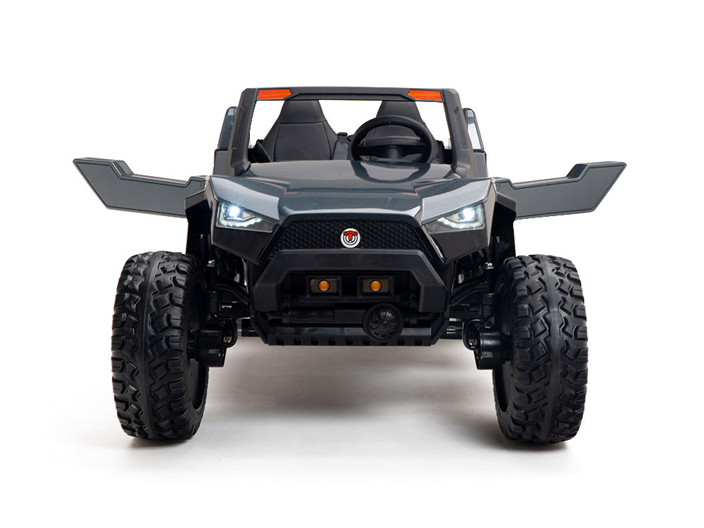 24V Red Tiger All Terrain UTV Ride on Buggy with Remote - Carbon Black