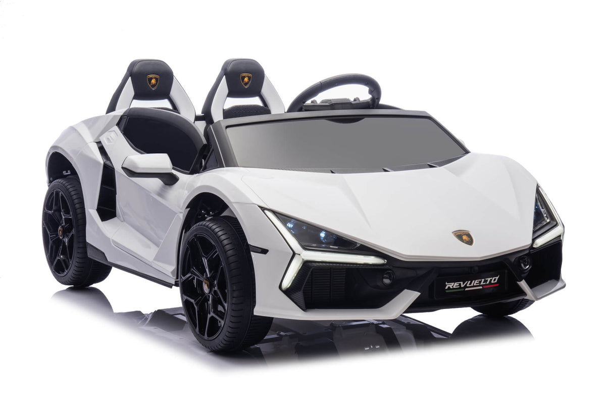 24V / 9 MPH Lamborghini Revuelto Two-Seater Kids Ride On Car – White